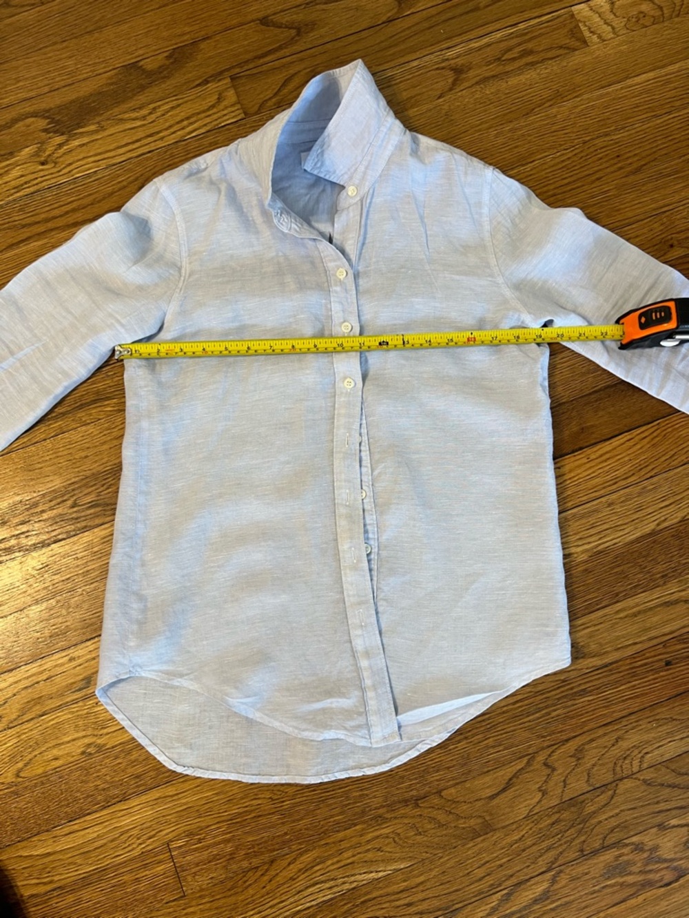 Workshop Republic Clothing Light Blue Linen Button-Down Shirt - Picture 8 of 9